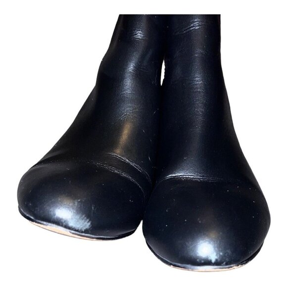 STEVE MADDEN Parisa Black Leather Women Block Heel Boot Booties - Picture 4 of 12